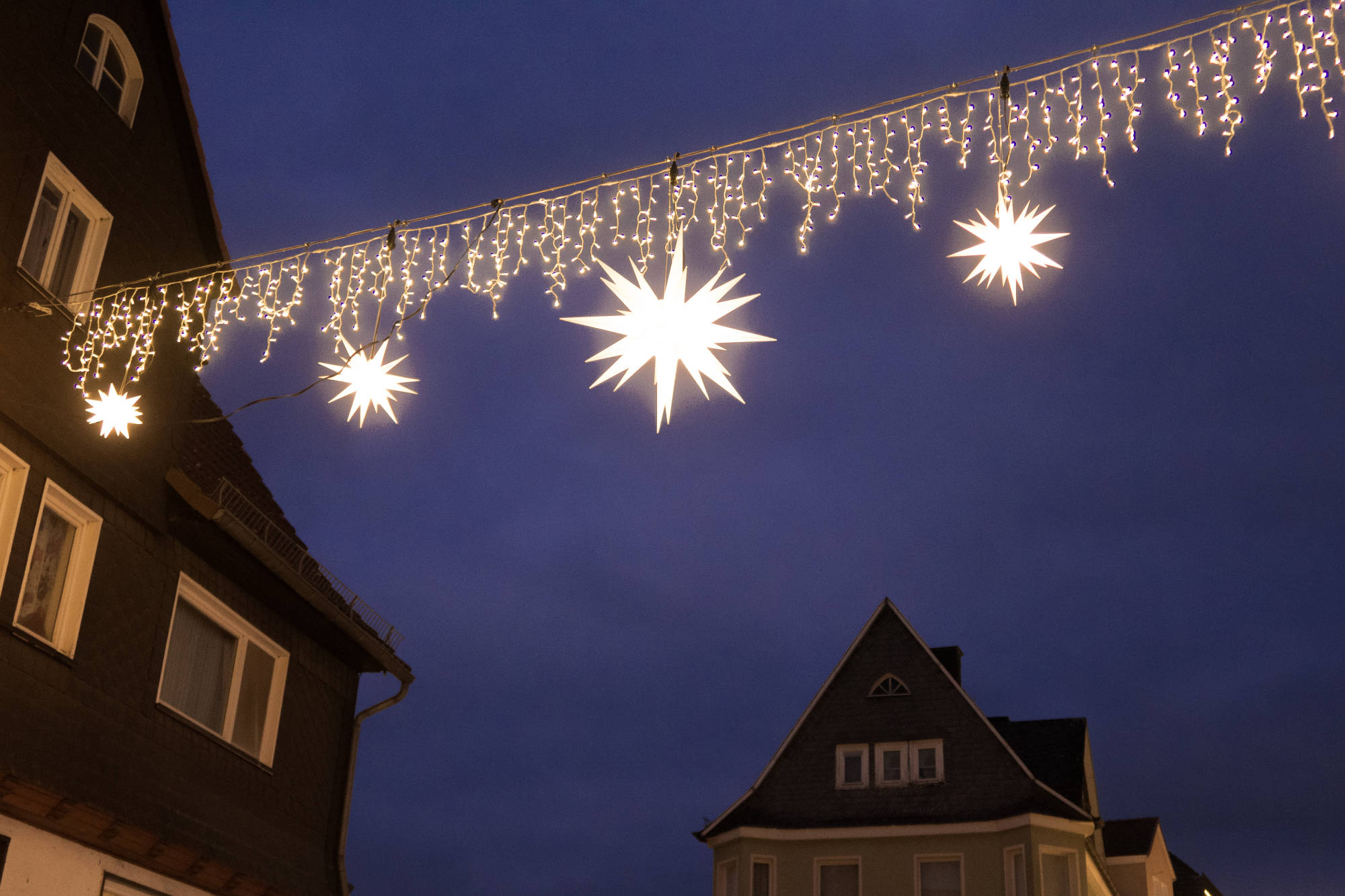 Frankenberg Eder Weihnachtsbeleuchtung Stern