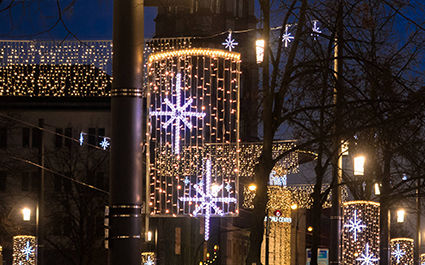 Lichttechnik Weihnachtsbeleuchtung Weihnachten Stadt